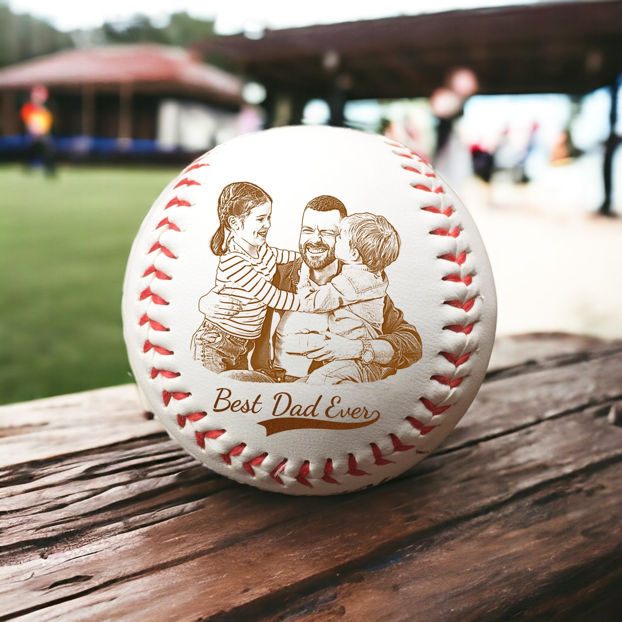 Personalized Gifts for Dad - Engrave Your Favorite Photo on Baseball Balls