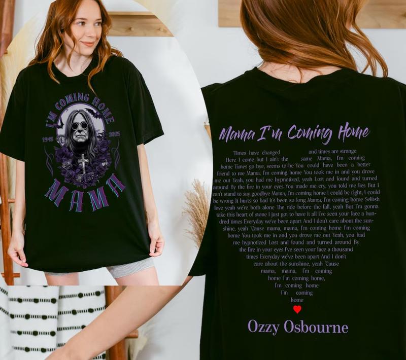 Mama, Im coming home Ozzy Osbourne T-Shirt Casual Streetwear Rock Styles For Fans