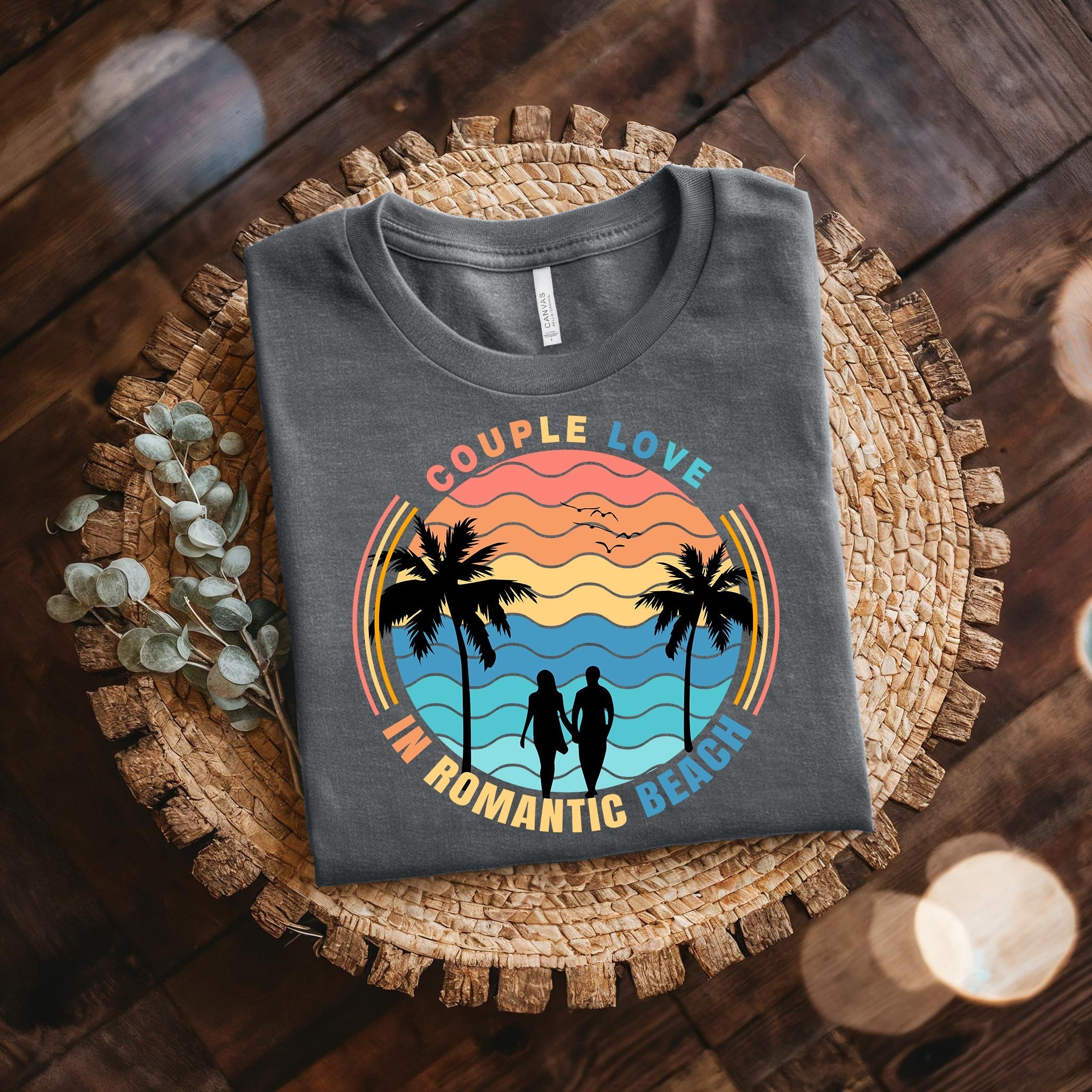 Couple On Vacation Fresh Slim Fit Dopamine Short Sleeves