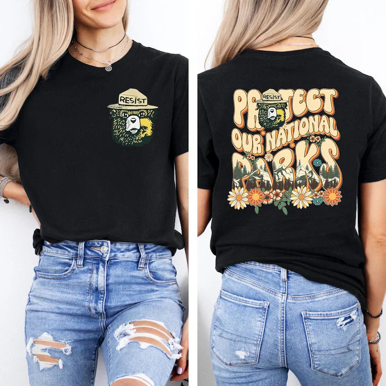 Unisex Protect our National Parks 2 Sides Shirt, Environmental Activism Tee
