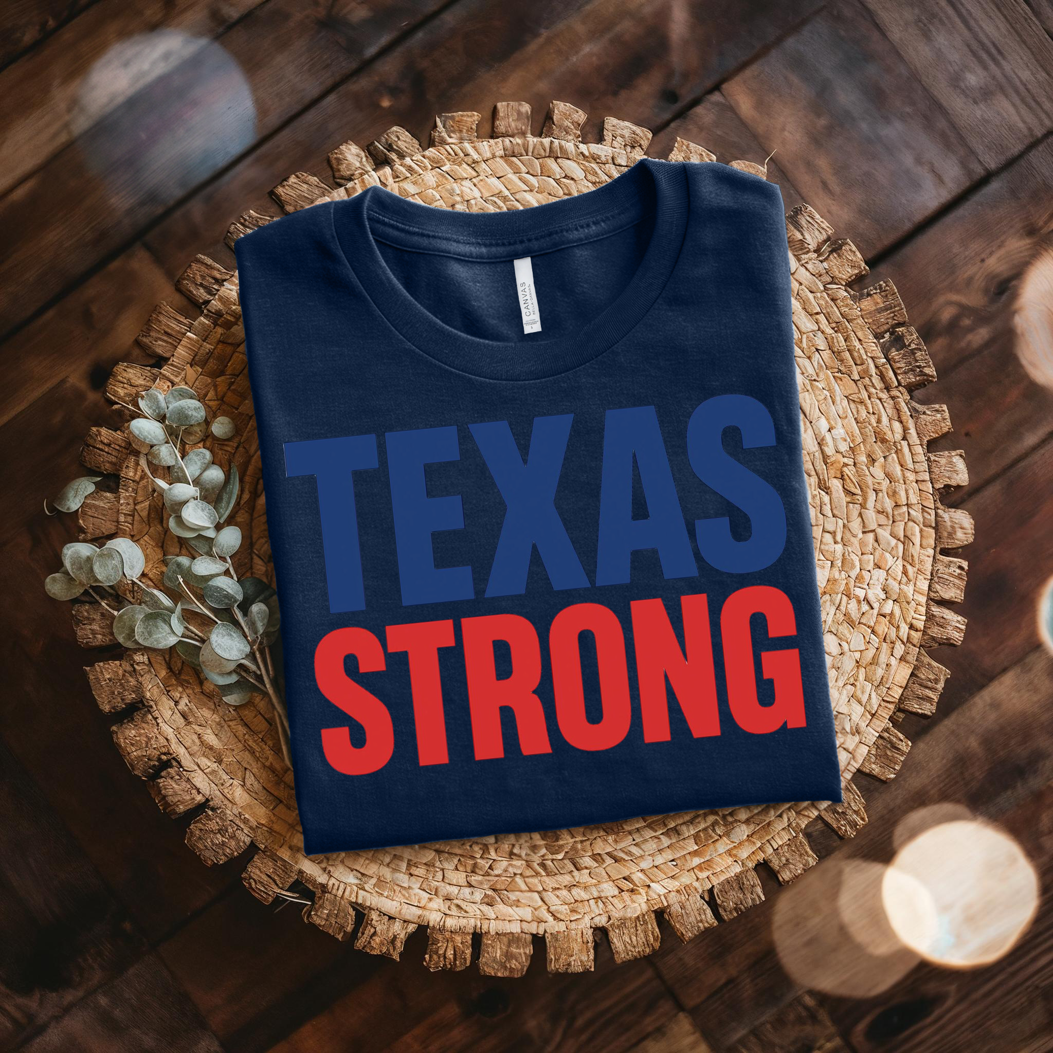 Texas Strong Pray Heat Printed T-Shirt