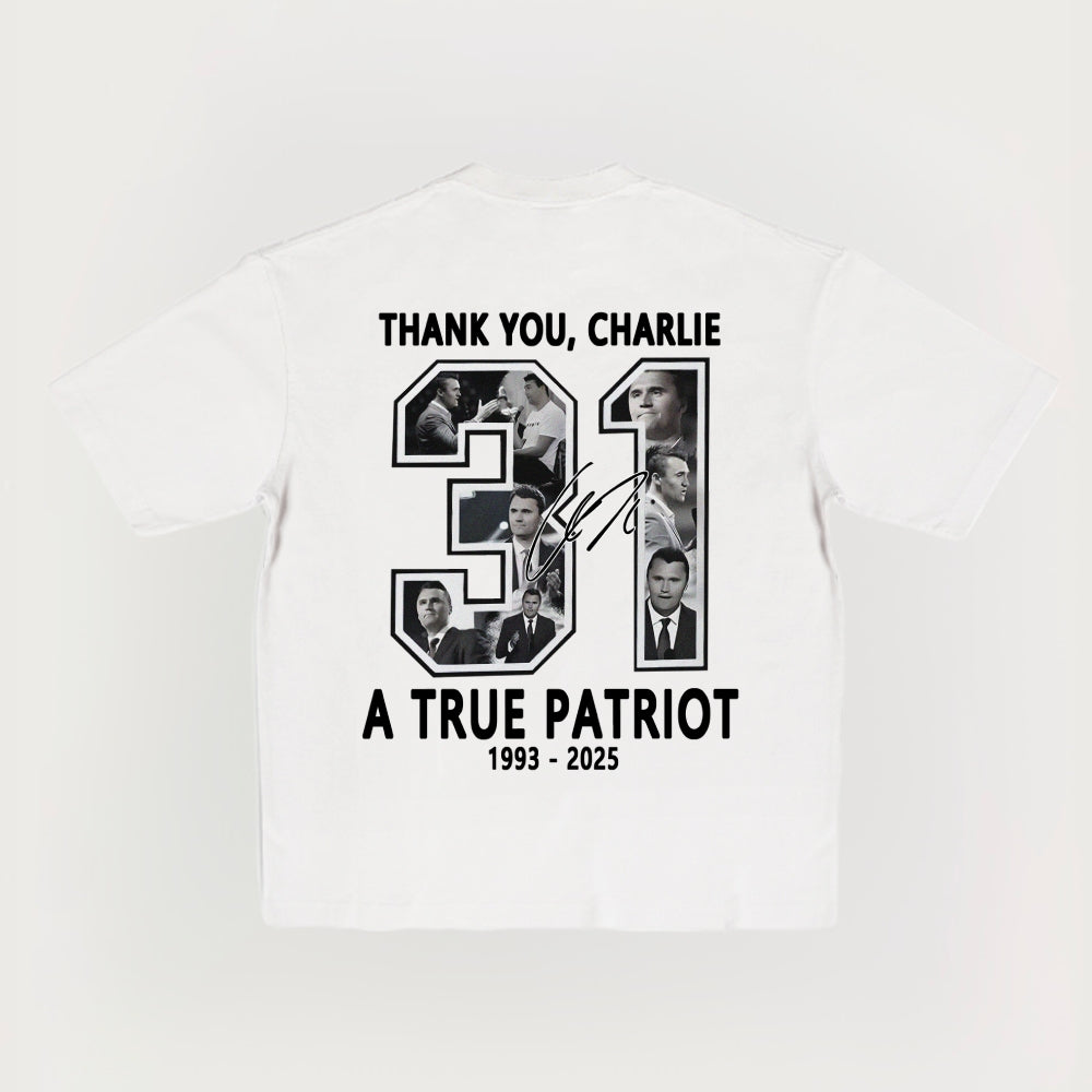 Freedom Charlie Kirk Two Side Tshirt