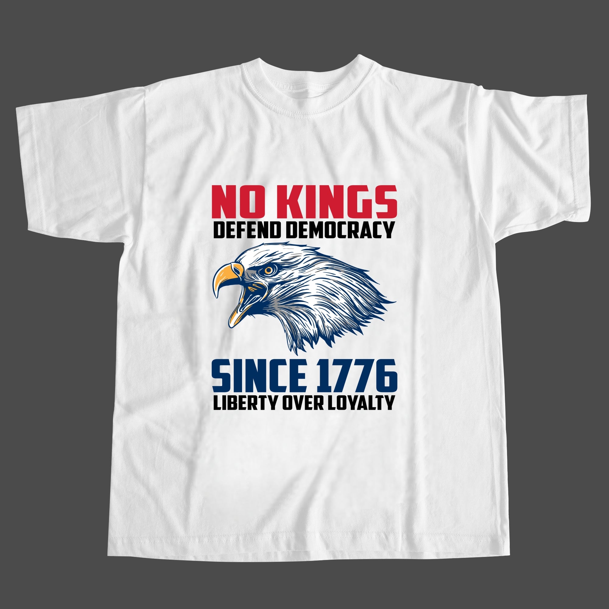 America Has No Kings Print T-Shirt