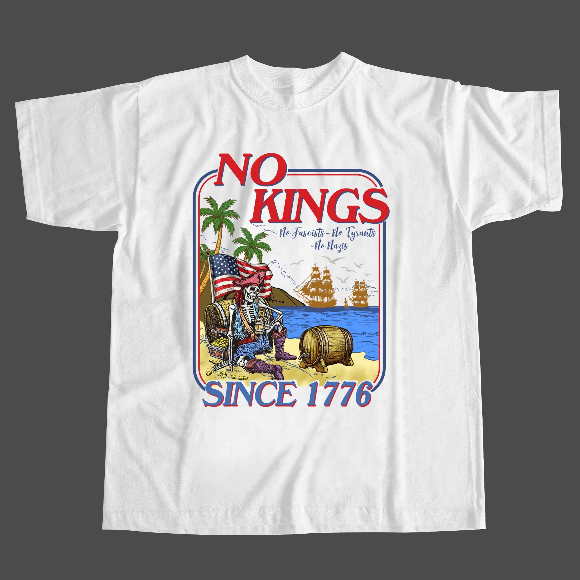 America Has No Kings Print T-Shirt