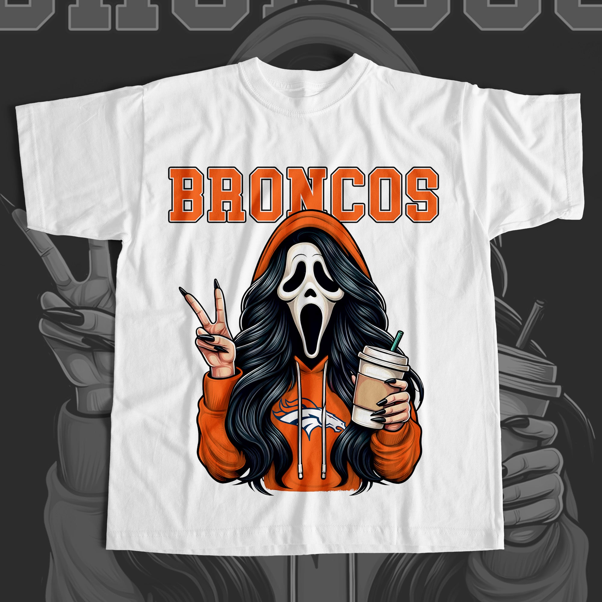 Ghostface Scream BRONCOS T-shirt