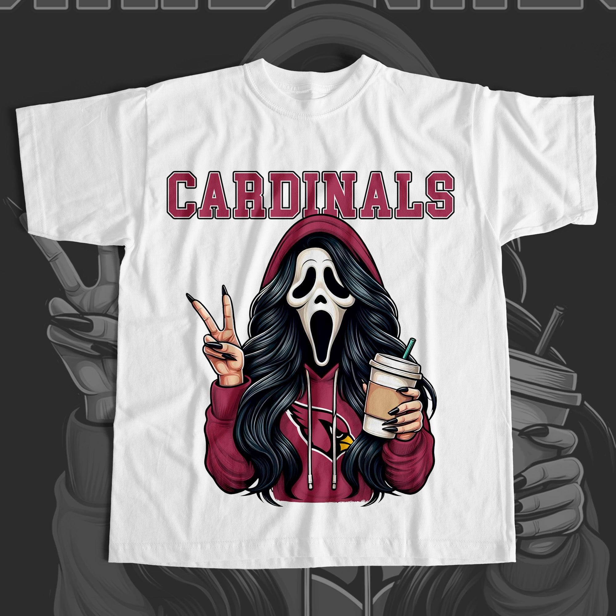 Ghostface Scream CARDINLS T-shirt