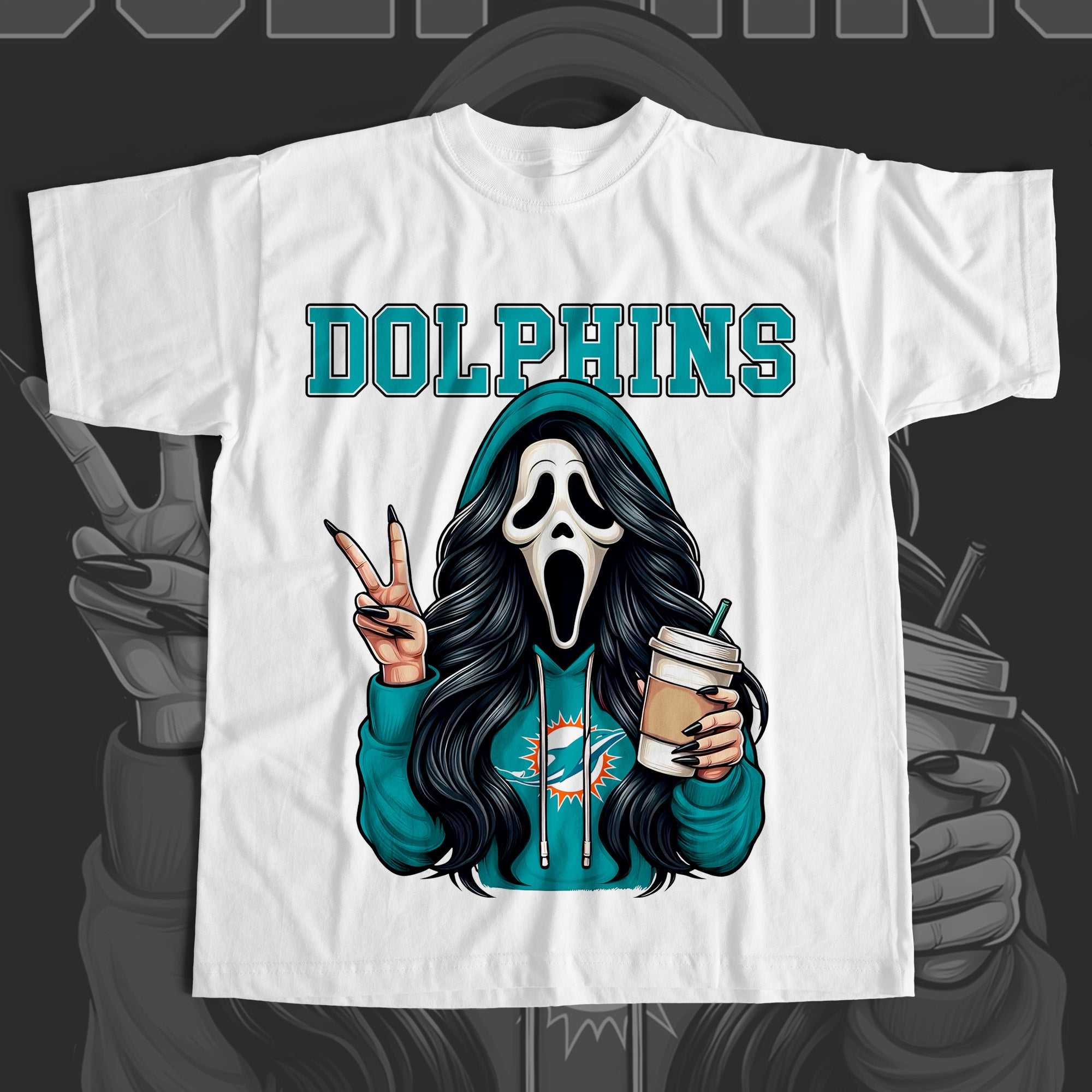 Ghostface Scream DOLPHINS T-shirt