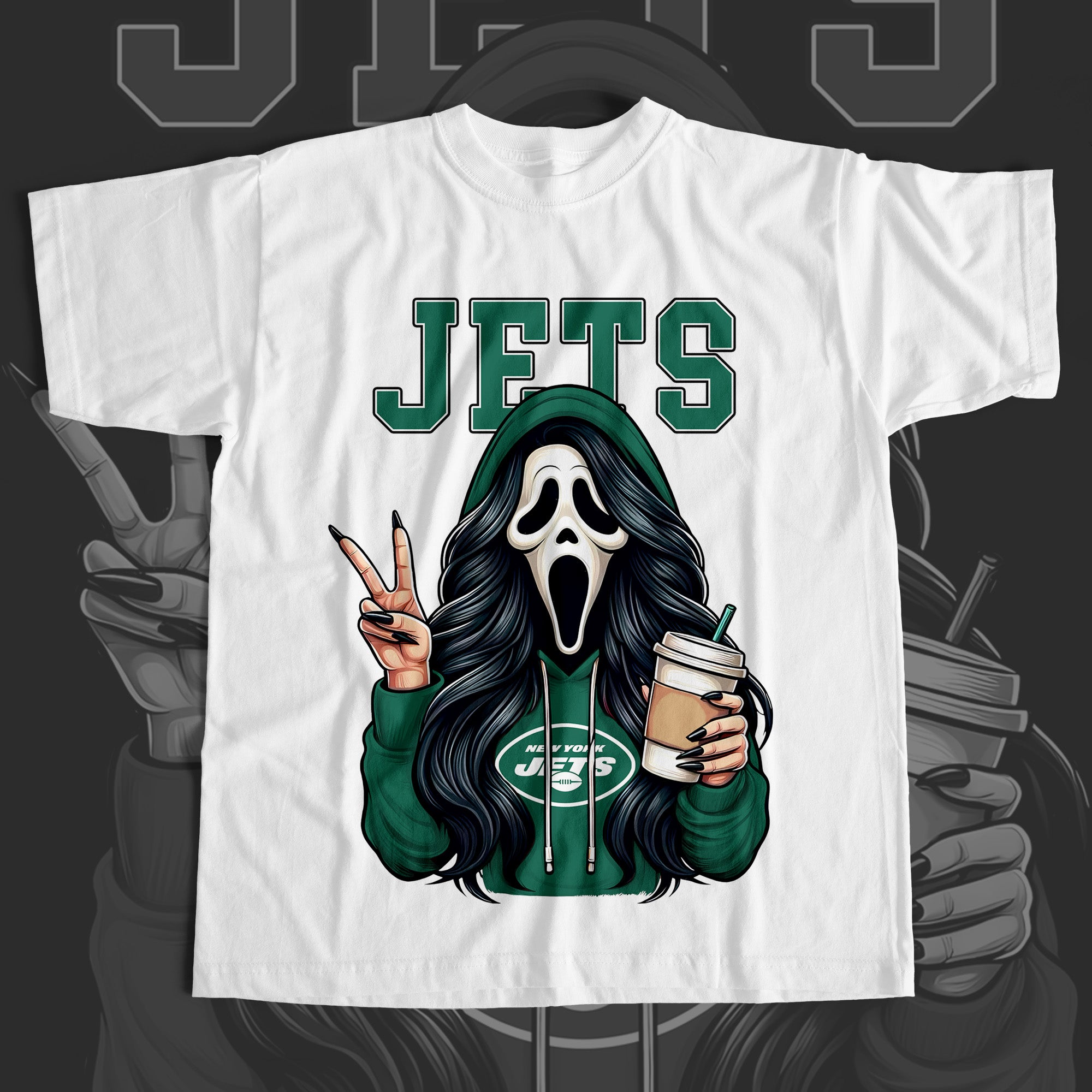 Ghostface Scream JETS T-shirt