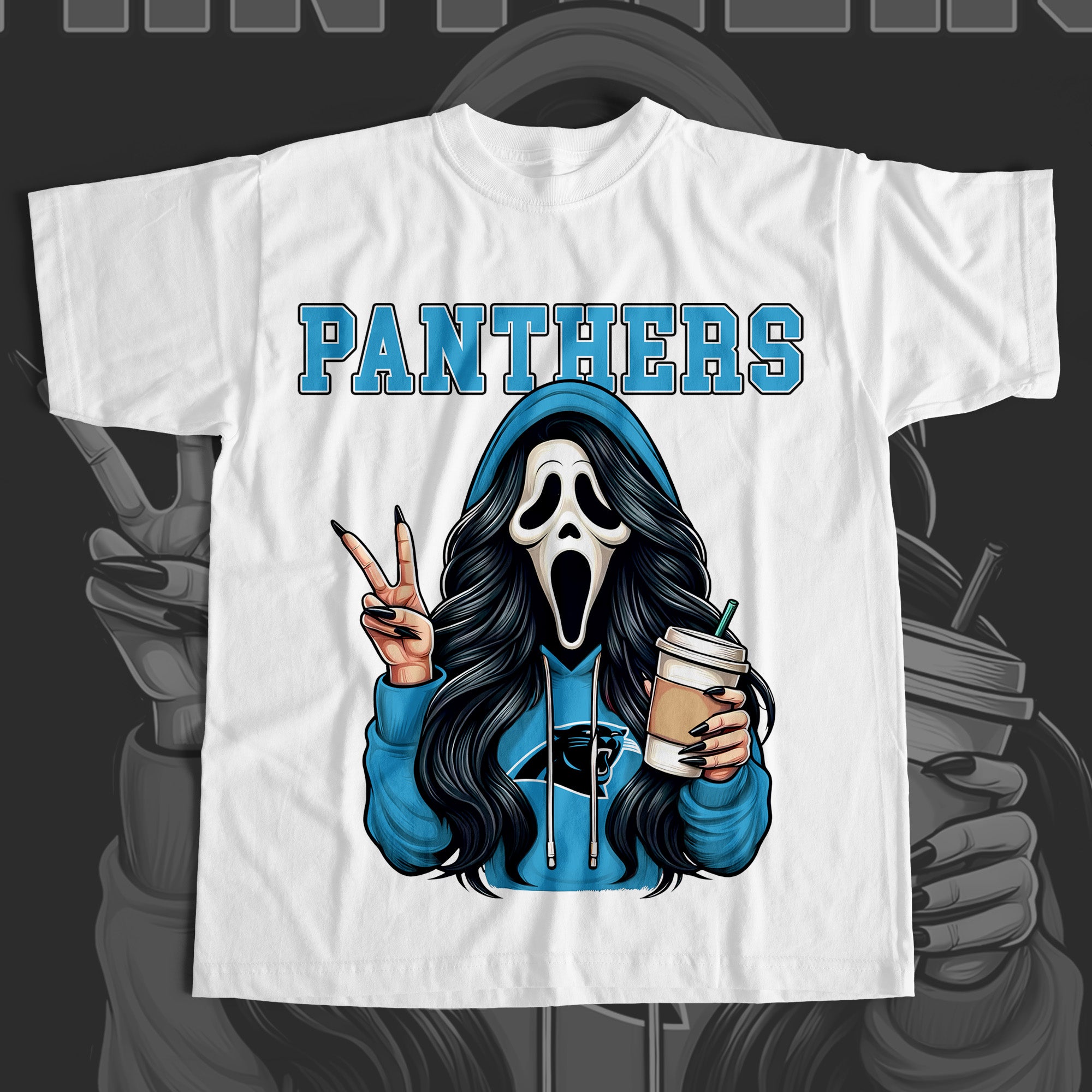 Ghostface Scream PANTHERS T-shirt