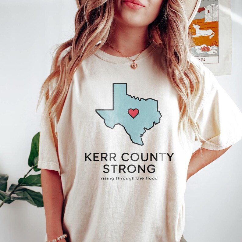 Texas Strong Resilience United Unwavering Faith Flood Relief Rebuild Thermal Print T-Shirt