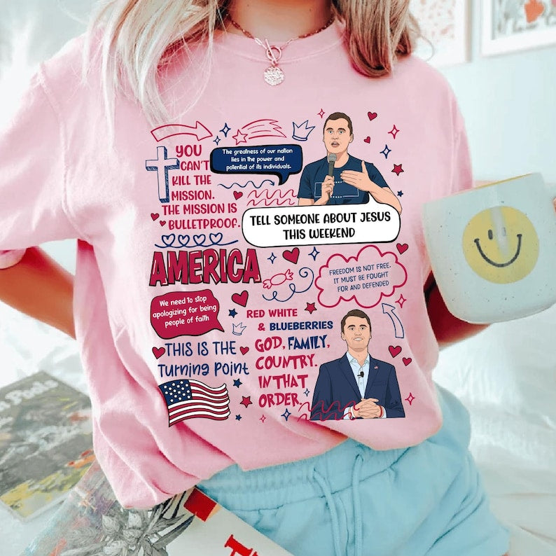 Charlie Kirk Shirt, Red White & Blueberries Charlie Kirk shirt